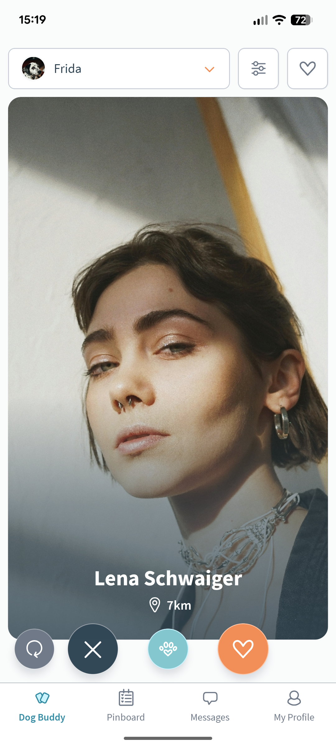 Profil eines Dogbuddies bei der Patzo App